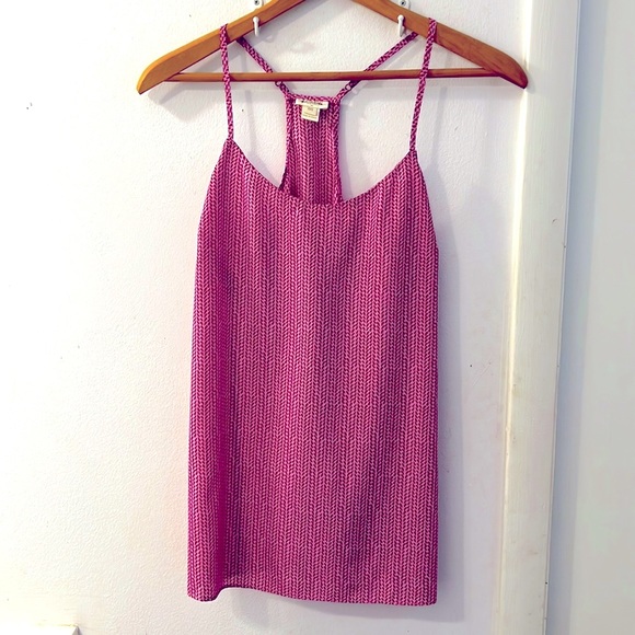 J. Crew Tops - J.Crew Racerback Magenta Silky Camisole Top Sz00